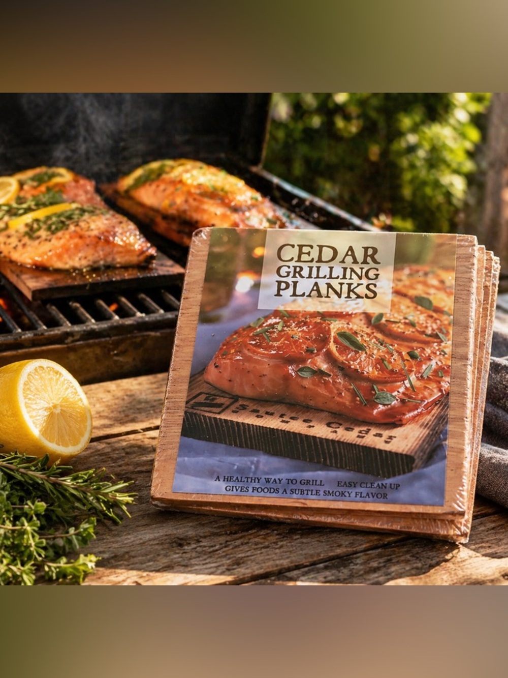 Cedar Grilling Planks Set of 4 | 6x6 BBQ Smoking Boards